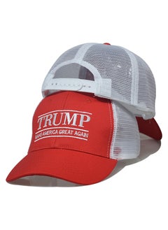 Summer Hip-Hop Cap Mesh USA Flag Logo Baseball Hat Trump red mesh cap