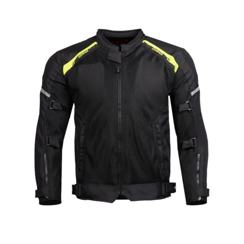 DSG Aire Mesh 2 Riding Jacket- Black Yellow Fluo (Size-2XL) - Image 1