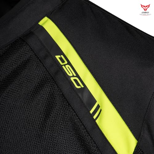 DSG Aire Mesh 2 Riding Jacket- Black Yellow Fluo (Size-2XL) - Image 2