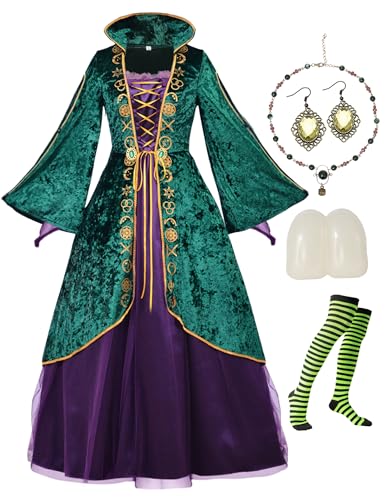 CICOCI Adult Witch Deluxe Velvet Costumes For Women Plus Size Teeth Cosplay Outfits Halloween Costume Women - Image 1