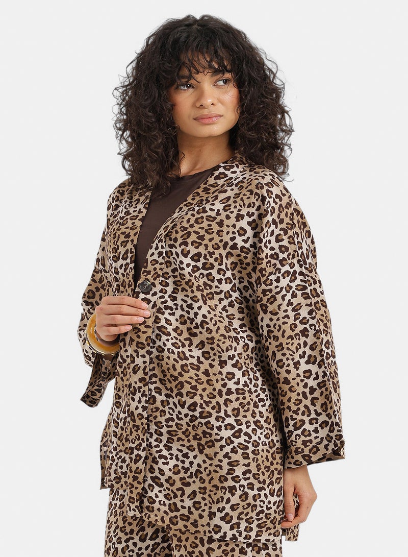 Clue Relaxed Leopard Cardigan - Image 3