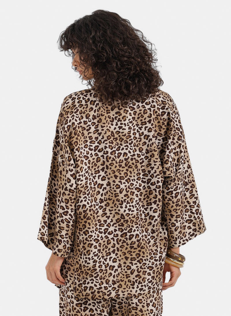 Clue Relaxed Leopard Cardigan - Image 4