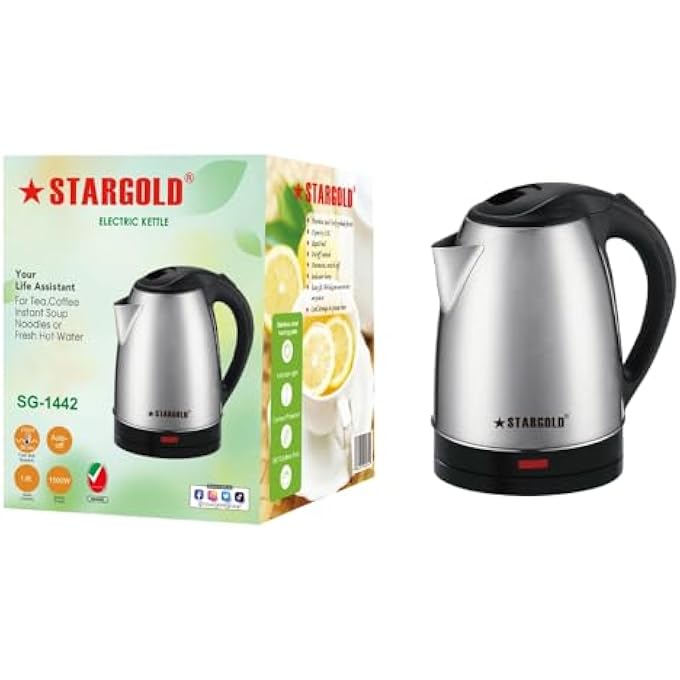 Stargold Electric Kettle 15L Capacity 1500W Quick Boil Auto Shut Off  360 Degree Rotational Stainless Steel 18L - Image 2