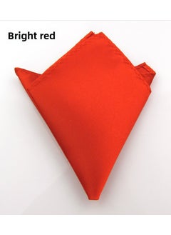 Mens Solid Formal Pocket Square Wedding Suit Handkerchief Red