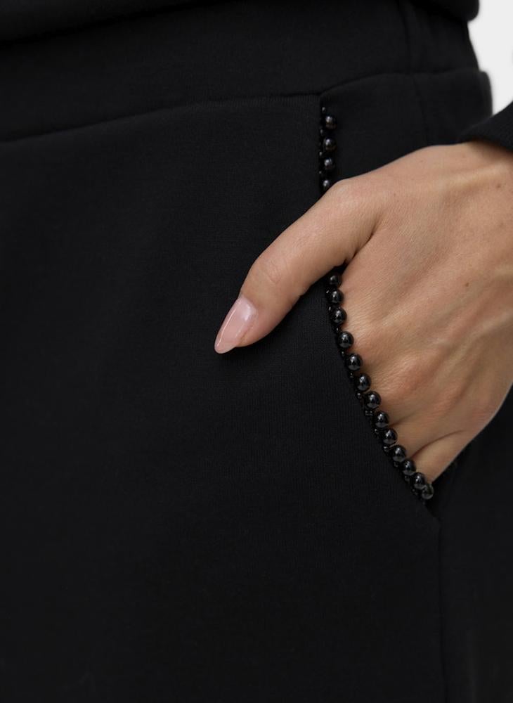 فيرو مودا بنطلون نسائي واسع الساق بخصر عالٍ ولؤلؤ - Image 3