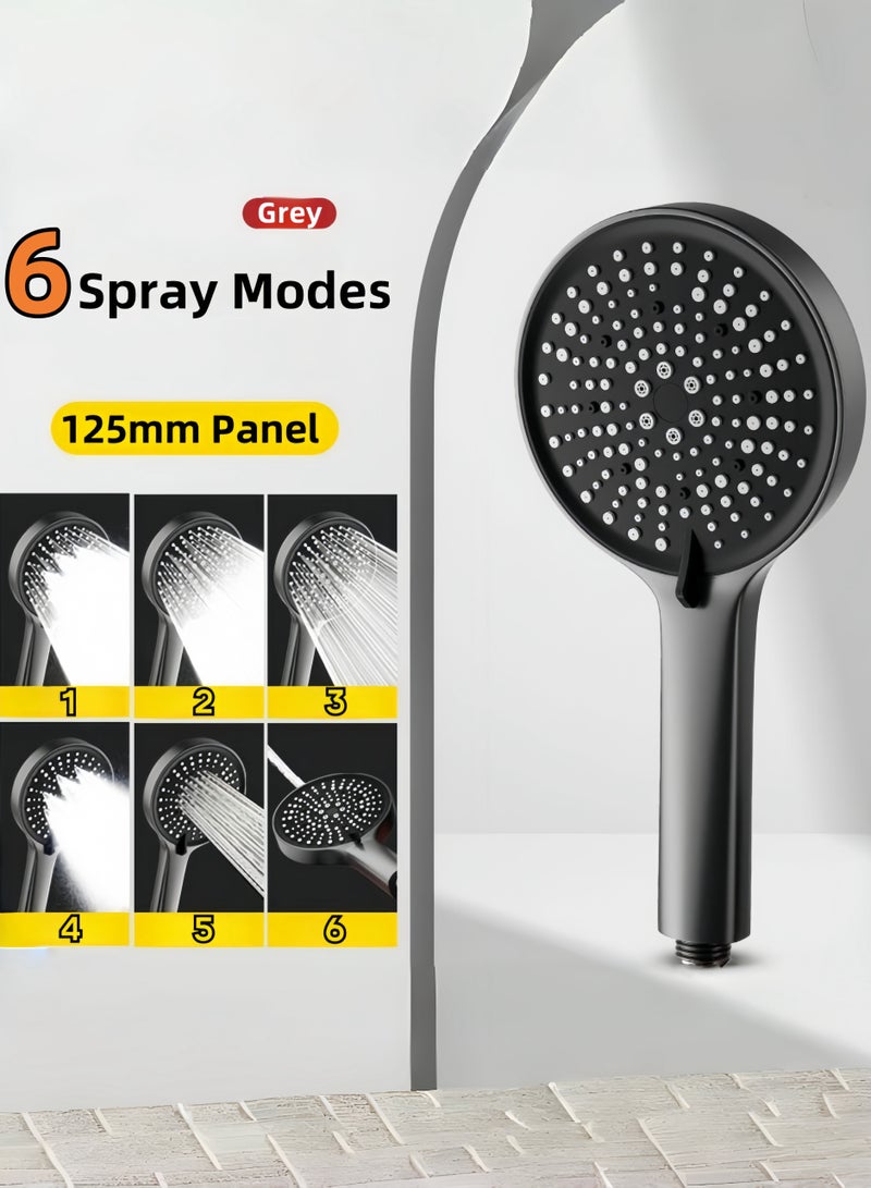 High Pressure Shower Head with 6 Spray Modes, 125mm Large Shower Head Panel - Built-in Shower Filter Effectively Removes Impurities, Rust, and Sand, Ideal for Skincare and Hair Care Bathroom Accessories. Advanced Shower Filtration Shower Filter for Pure Water Experience - Image 4