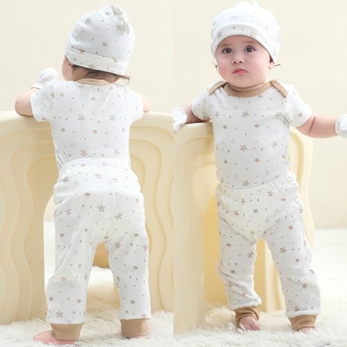 Ruliby Baby Boy Bodysuit and Pant Set Cotton Soft Newborn Clothes Outfits 9-12 month - Image 5