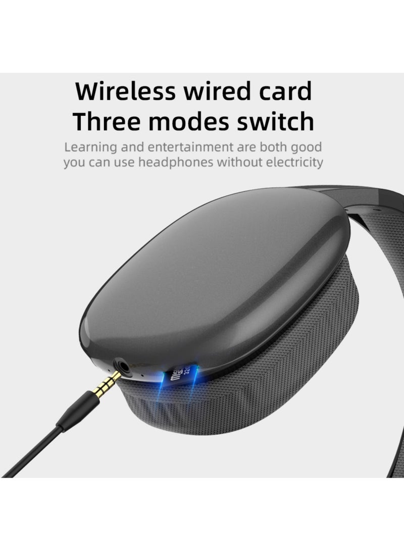 روك بو سماعة رأس لاسلكية تعمل بتقنية البلوتوث فوق الأذن مع سماعات رأس لإلغاء الضوضاء النشطة بالميكروفون الهجين مع أوضاع متعددة ، صوت عالي الدقة ، ملاءمة مريحة ، بلوتوث ، اتصال متعدد النقاط - Image 5