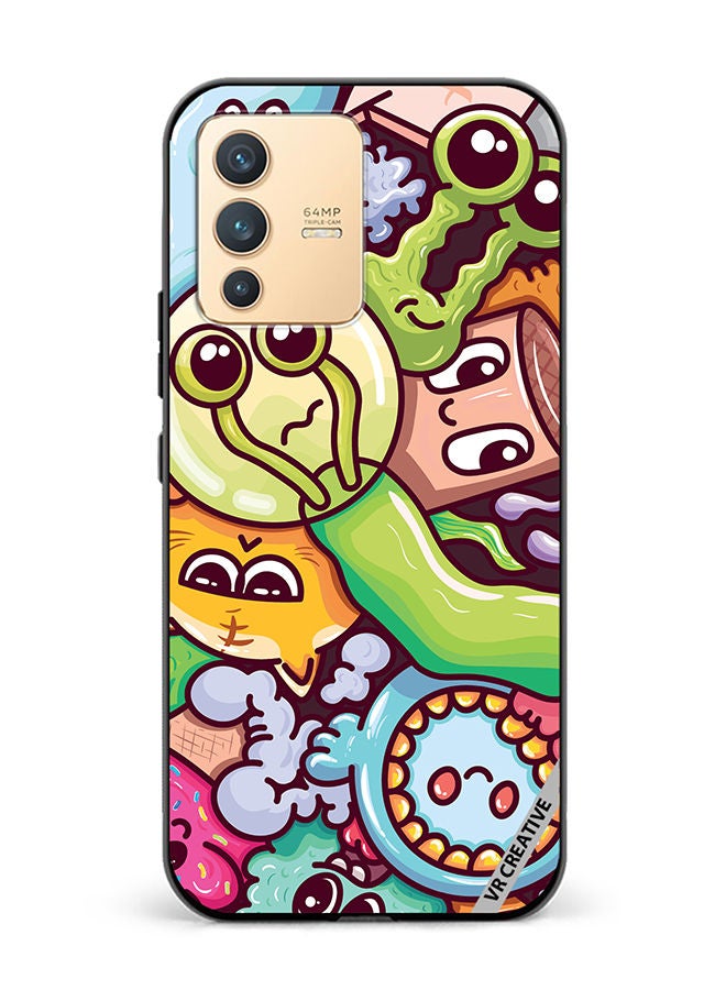 VR CREATIVE Protective Case Cover For Vivo V23 5G Graphitti Design Multicolour - Image 1