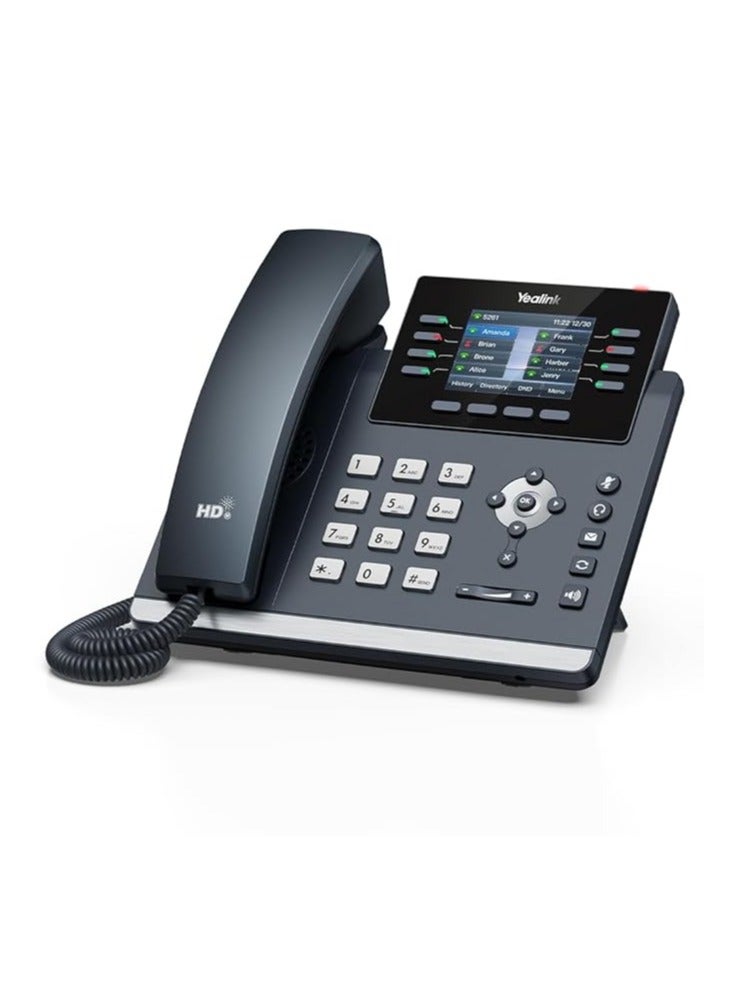 Yealink SIP-T44W-PSU 1301213 Wi-Fi IP Phone with Power Supply 12 VoIP Beads 2.8 Inch Colour Display Gigabit Ethernet Dual Port PoE - Image 3