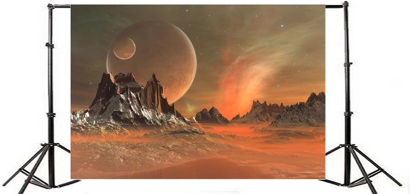 Yeele 9x6ft Mirage Planet Background for Photography Vinyl Cosmos Outer Space Starry Sky Photo Backdrops Baby Girls Student Portraits Video Photo Shoot Studio Props - Image 1