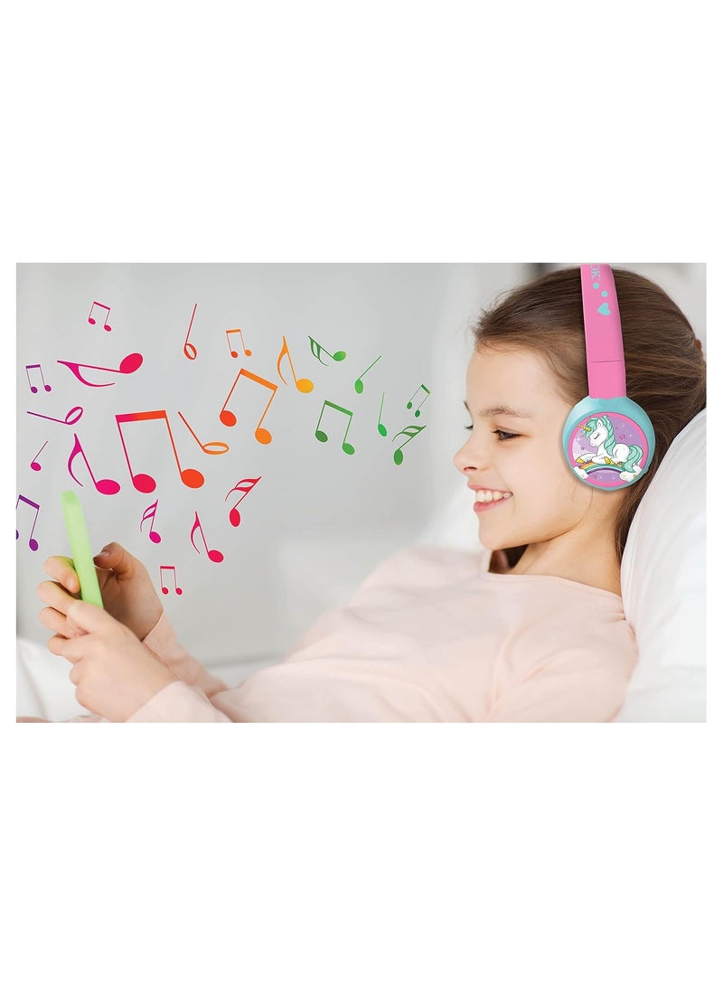Lexibook UNICORN 2-in-1 Bluetooth & Wired Headphones | For Kids and Girls | Foldable Design | Volume Limited to 85 dB | Colorful Design - Image 4