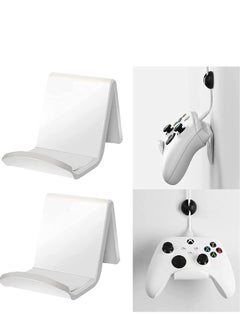 Controller Stand Gaming Accessories Universal Controller Holder 2 Pack for XBOX ONE PS4 PS5 SWITCH Controller Wall Mount with Cable Clips&Anti-Slip Pads (White)