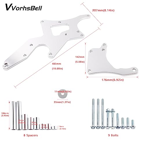 VVORHSBELL LS Serpentine Bracket & Alternator Power Steering Pump Swap Conversion - Compatible with Chevrolet LS1 LS2 LS3 LS6 LS7 Engines 4.8L 5.3L 6.0L 6.2L Truck & SUV Engines - Image 2