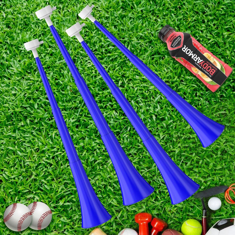 Ouffun Collapsible Stadium Horn 24 Inch Vuvuzela Plastic Trumpet Horn Blow Horn Noisemakers Loud Sound Soccer Horn Cheer Horn for Sporting Events Graduation Games School Party Supplies Favors Accessories - Image 5