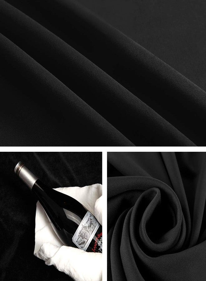 CPLIRIS 5x7ft Black Backdrop Background for Photography, Solid Black High Density Polyester Fabric Black Photo Backdrop Curtain for Portrait Photoshoot, Party and Video - Image 2