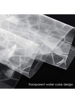 WISFOR Wisfor 3D Effect Clear Shower Curtain Waterproof Water Cube EVA Bathroom Curtain Liner with 12 Ring Hooks Mildew-free Bath Curtains for Home Hotel (180 x 180 cm)  - Image 5