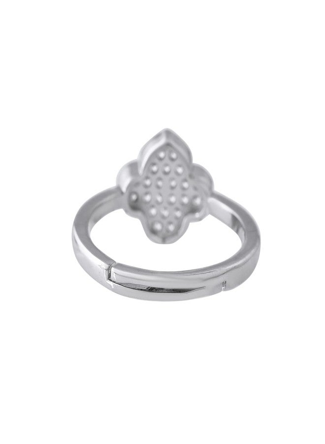 VOYLLA Sparkling Elegance Tiara American Diamond Solitaire Ring For Women, Party, Wedding, Lightweight, Gift For Her, Valentines Day, Valentines Gift For Lover, Girlfriend - Image 5