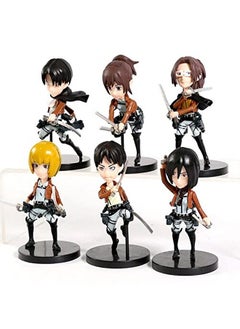 Trunkin Trunkin | Attack On Titanss AOT Action Figure (SetB) 9 Cms PVC Figure | Eren Jager Mikasa Levi Ackerman Armin Arlert Hanji Zoe Sasha Braus PVC Figures | Toys Anime Figurines 6Pcs  - Image 5