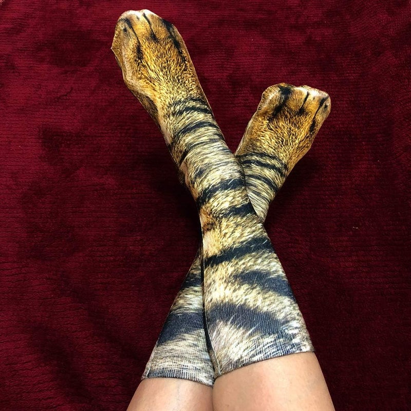 NDLBS Funny Christmas Gifts Novelty 3D Animal Paw Socks Stocking Stuffers for Adult Women Men Teens Gag White Elephant Gifts - Image 3
