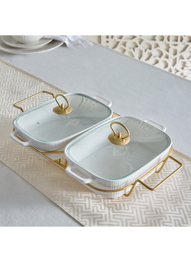 Celtic Twin Rectangular Food Warmer with Candle Stand 46.9 x 11 x 30.8 cm - pzsku/ZD846B87D1ACF4D42F0EDZ/45/_/1735805320/85dd4e69-9992-4251-ad47-e7317ab8c768