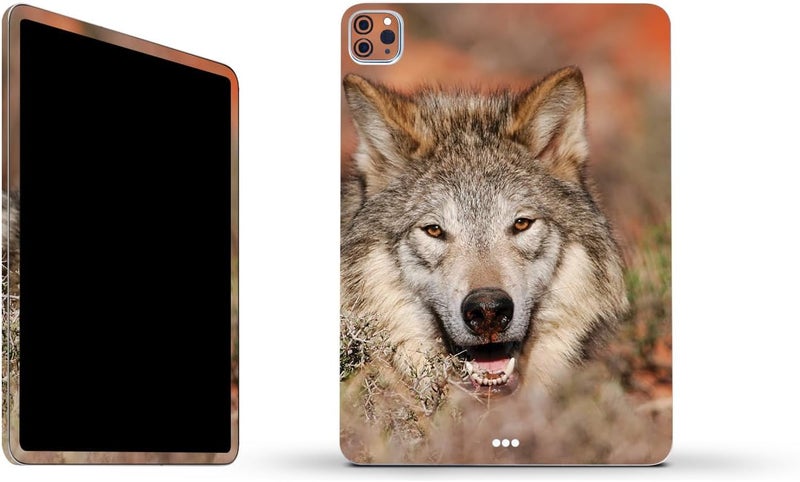 مايتي سكينز غلاف فينيلي قوي من MightySkins متوافق مع Apple iPad Pro 11" M2 الجيل الرابع (2022) - تصميم Happy Wolf | واقي، متين، وفريد من نوعه | سهل التطبيق | مصنوع في الولايات المتحدة الأمريكية - Image 1