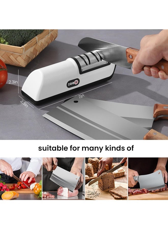 أوساويك مفرش السكين محترف من مرحلتين مفرش السكين الكهربائي، مفرش السكين لسكاكين المطبخ مع وظيفة شحذ وتلميع سريعة، سهل الاستخدام لجميع أنواع سكاكين المطبخ. - Image 3