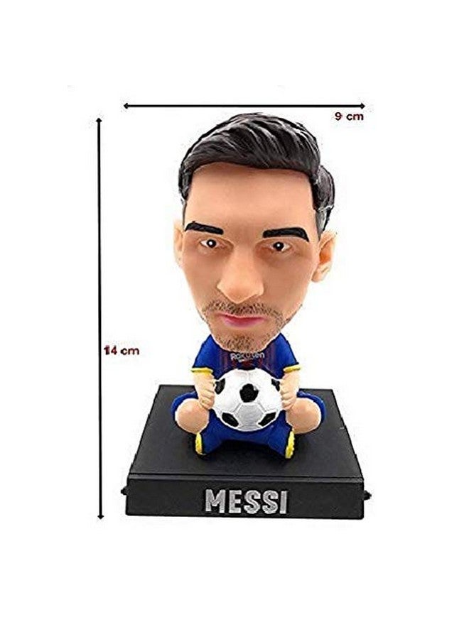 Awestuffs Awestuffs Limited Edition Football Superstars Phone Holder Car Decoration Bobble Head Action Figure (Messi)  - Image 4