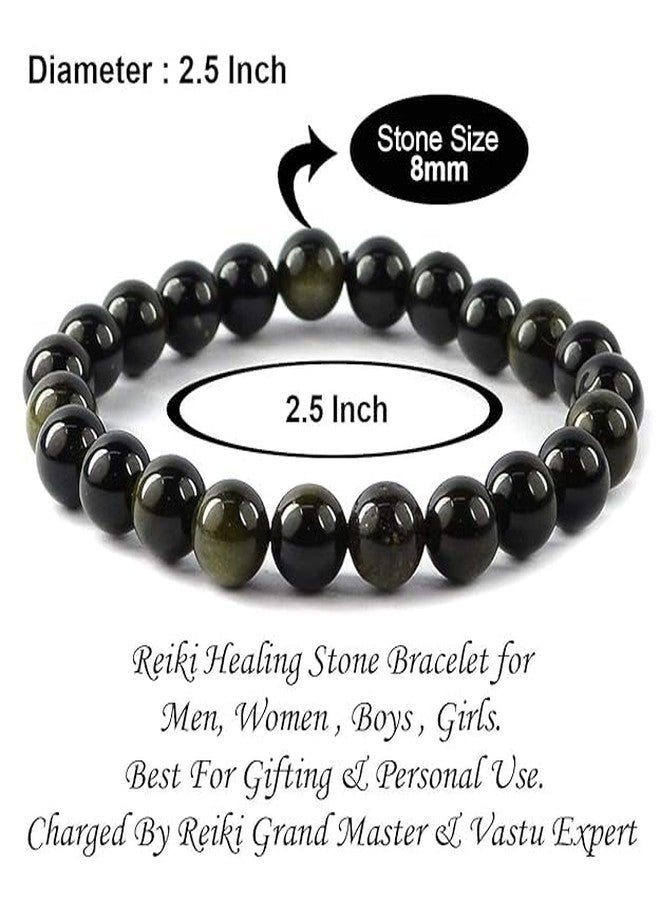 Anant Infinity Natural Gemstones Reiki Healing Bracelet with Beads - Authentic Certified Healing Stone Jewelry AI25 - Image 2