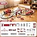 Wdmiya Train Sets for Toddlers 66 Pcs Trains Toy with Battery Operated Tracks Magnetic Connection Compatible with Thomas Brio Christmas Toy Gifts for 3 4 5 6 7 8 Years Old Fire Engines - Image 2