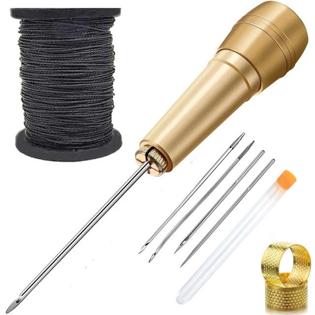 Copper Awl Set with 3 Needles Shoe Repair ToolsAWL suit black line AWL suit black line