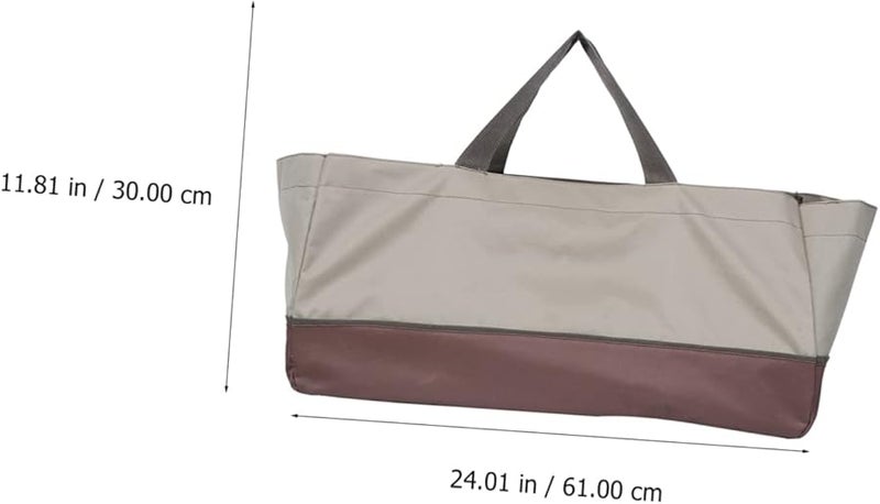 حقيبة حاملة حطب أكسفورد لحمل جذوع الأشجار لتخزين الشواء في حفرة النار الخارجية بمقبض سهل الحمل - Image 3