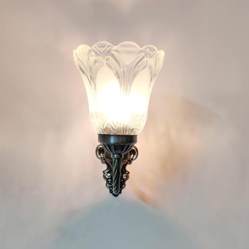 SINOMAN Spare Glass Lamp Shade Clear Transparent Flower Cut Glass Cover Compatible with Wall Lights, Ceiling Lamps, Chandeliers, Hanging Pendant Lights, Outdoor Lamps and Decorative Fixtures - Image 2