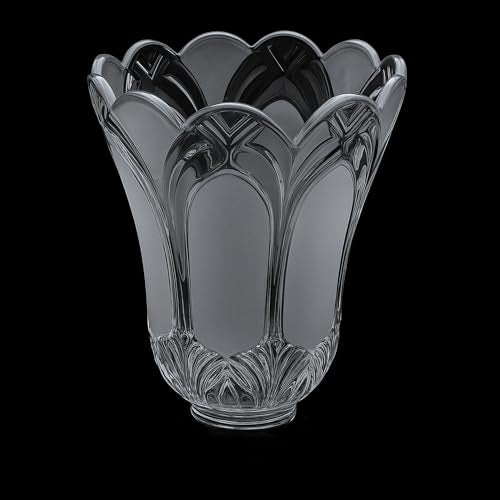 SINOMAN Spare Glass Lamp Shade Clear Transparent Flower Cut Glass Cover Compatible with Wall Lights, Ceiling Lamps, Chandeliers, Hanging Pendant Lights, Outdoor Lamps and Decorative Fixtures - Image 1