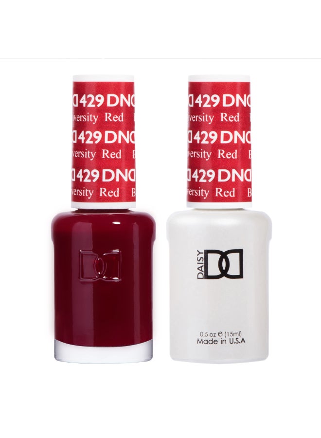 DAISY DND DND Gel Polish Set 1 each of Red Gel Polish and Red Nail Polish 429 Boston University Red 05 Fl Oz - Image 2