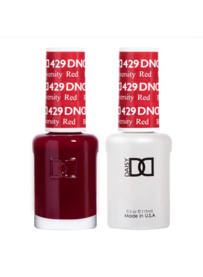 DAISY DND DND Gel Polish Set 1 each of Red Gel Polish and Red Nail Polish 429 Boston University Red 05 Fl Oz - Image 1