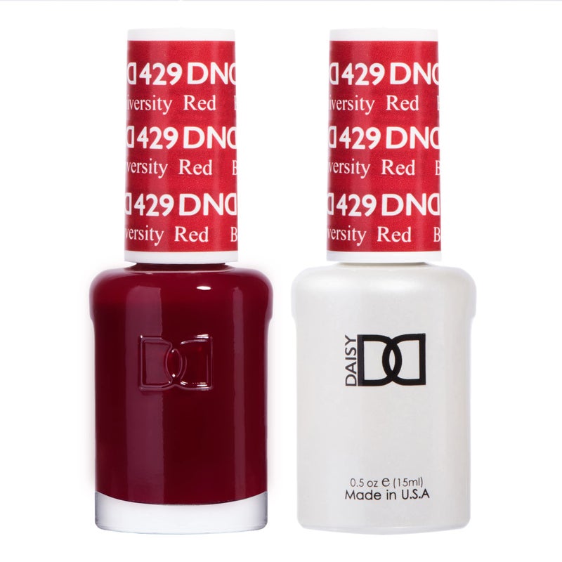 DAISY DND DND Gel Polish Set - 1 each of Red Gel Polish and Red Nail Polish, 429 Boston University Red, 0.5 Fl Oz - Image 2