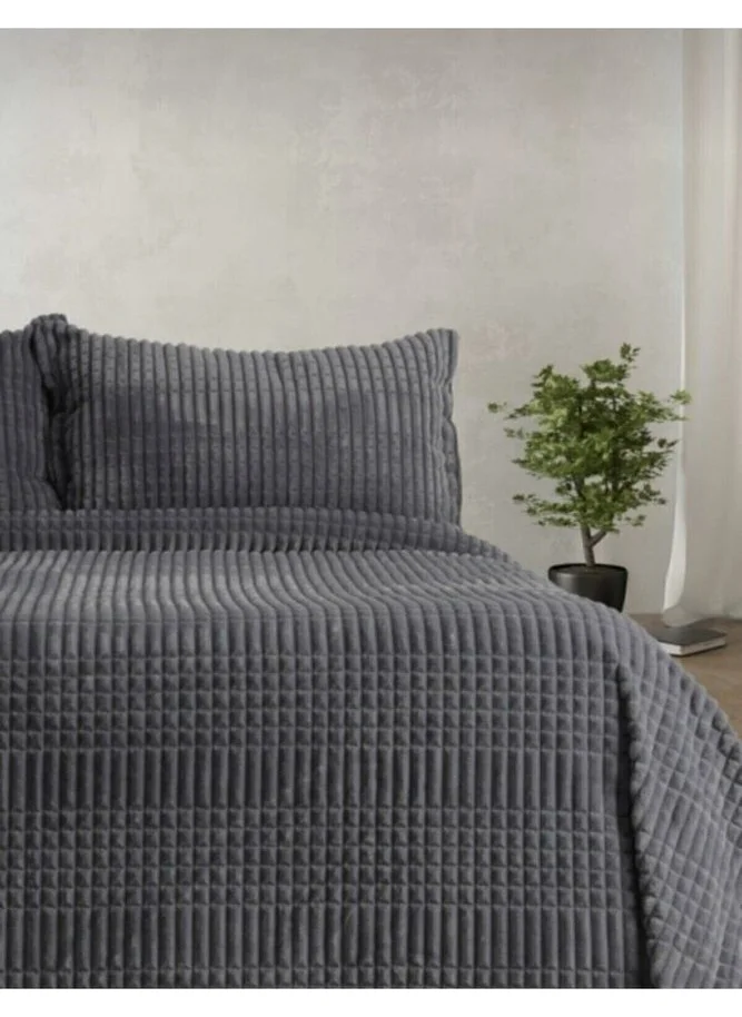 ميرينوس Modern Line 3 Piece Blanket Set Dark Grey