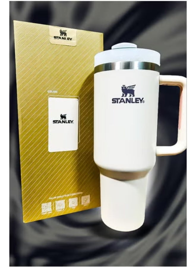 Stanley 40oz Tumbler Stainless Steel Travel Mug with Straw BPA Free Eco Friendly and Dishwasher Safe – Built with Leakproof FlowState Lid and Double Wall Insulation to Keep Beverages Hot for 16 Hours and Cold for 24 Hours – Slim Base Fits Most Car Cup Holders – Rugged Ergonomic Handle for Travel, Work and Everyday Use - Image 1