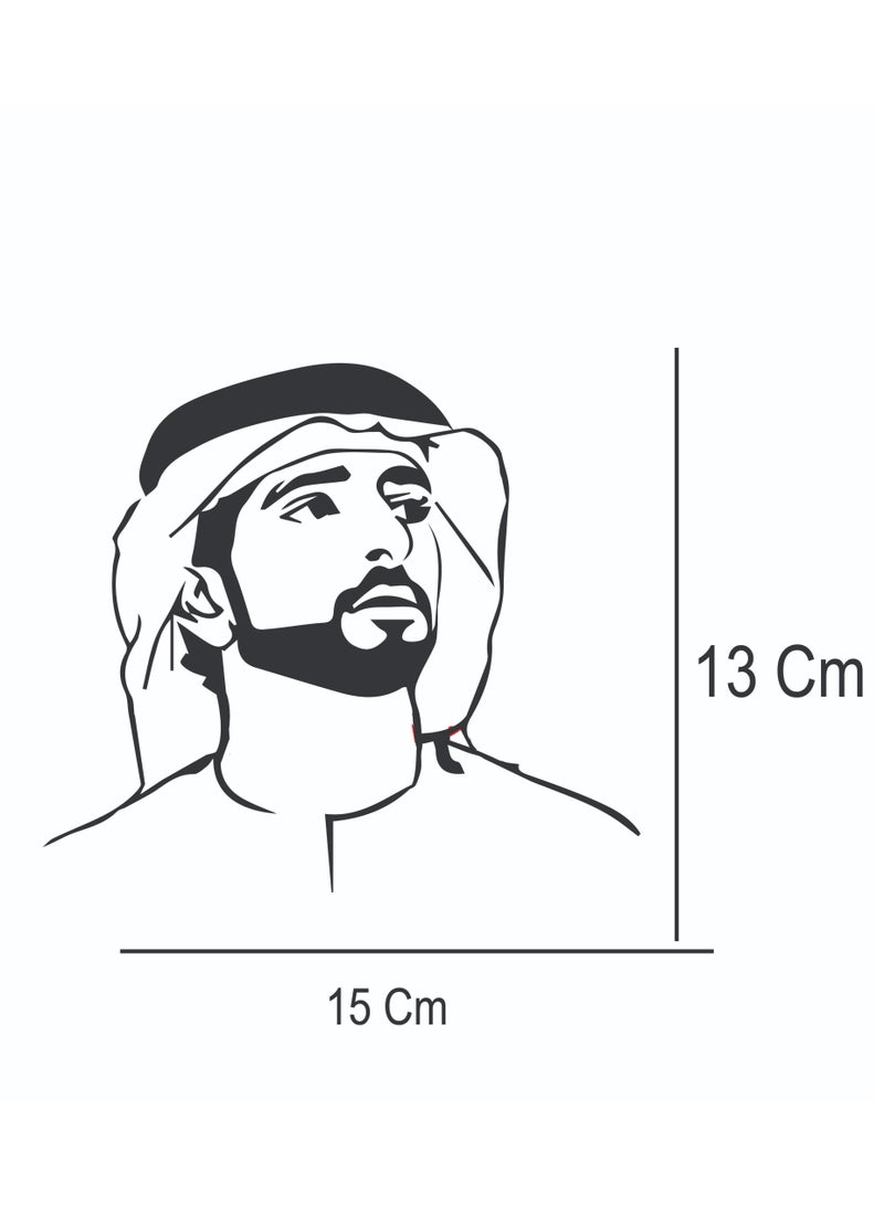 Acnor Sheikh Hamdan bin Mohammed Car Decal Sticker – UAE Crown Prince Vinyl Sticker for Cars, Laptops & Home Décor - Image 1