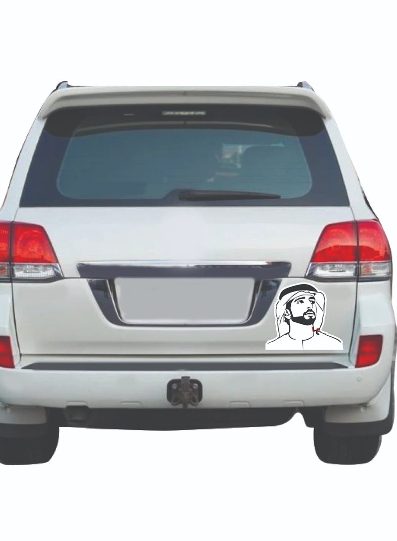 Acnor Sheikh Hamdan bin Mohammed Car Decal Sticker – UAE Crown Prince Vinyl Sticker for Cars, Laptops & Home Décor - Image 2