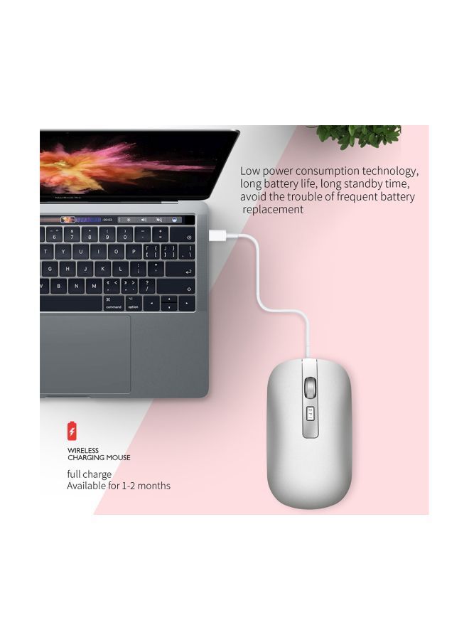 NIBEMINENT M30 Rechargeable Wireless Mouse Pink - Image 5