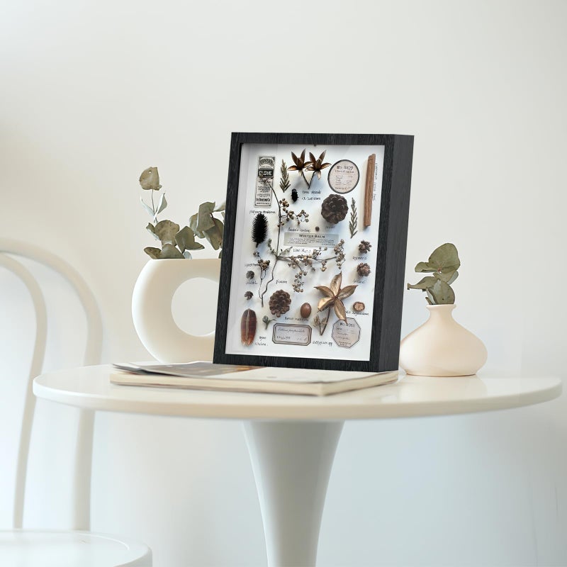 SMZCTYI Shadow Box Frame 8x10 - 3 Pack Wood Deep Shadowbox with Glass Shadow Boxes Display Cases Suitable for Photos  Dried Flowers  Handicrafts Picture Frames for Wall (Black) - Image 5