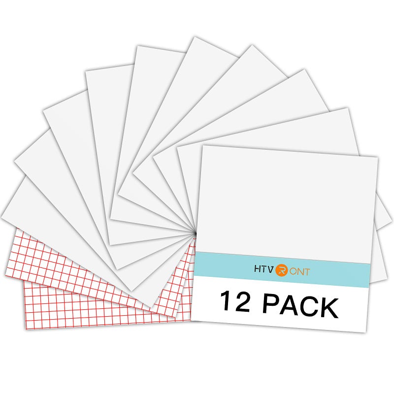 HTVRONT White Permanent Vinyl 12 Pack White Vinyl for Cricut  10 White Vinyl Sheets 12 x 12  2 Transfer Tape Sheets for Party Decoration Sticker Craft Cutter Car Decal Glossy
