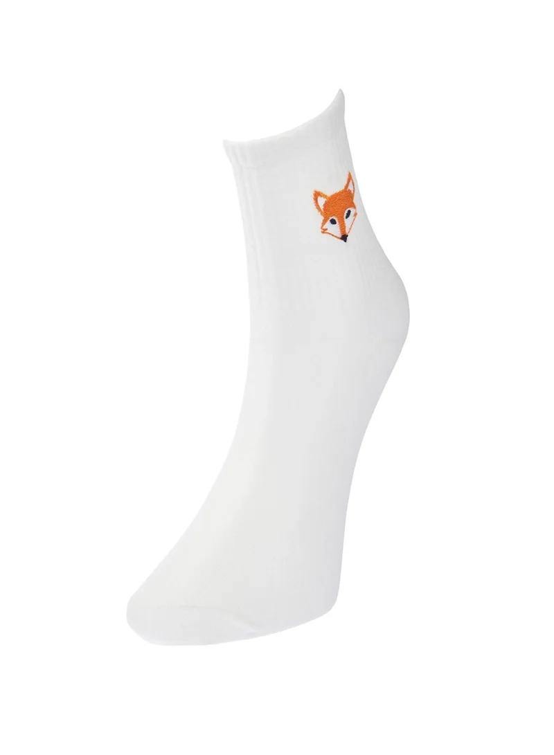 trendyol 5 Pack Assorted Embroidered Socks
