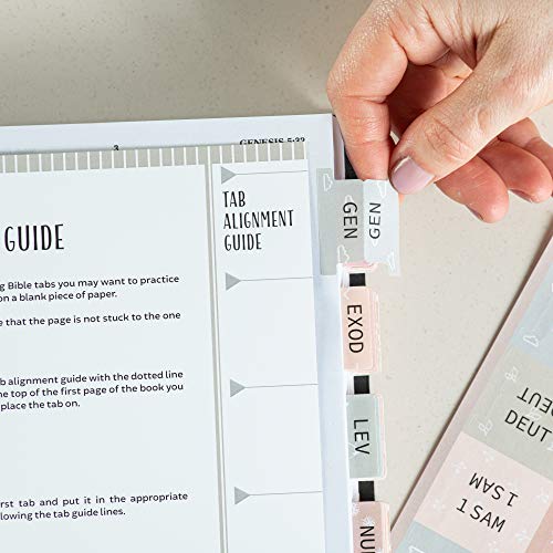 DiverseBee Laminated Bible Tabs (Large Print, Easy to Apply), Bible Tabs Old and New Testament, Bible Study Journaling Supplies, Bible Accessories, Bible Index Tabs, 72 Bible Book Tabs (Petal) Medium - Image 4