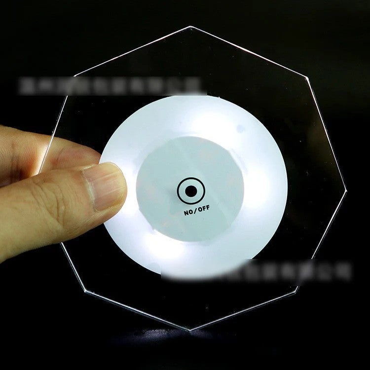 Y&D High-Quality Acrylic LED Car Coasters – Non-Slip, Waterproof, Heat-Resistant Reusable Drink Coasters for Barware, Cars & Home - Image 1