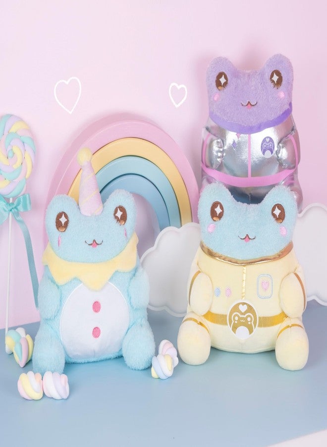 Cuddle Barn PlushGoals - Lil Series Astronaut Wawa Blue Kawaii Cute Soft Frog Plush Toy, 6 inches - Image 2