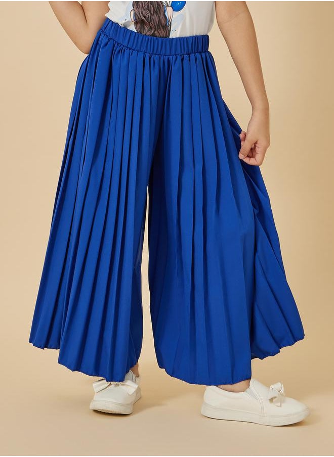 Styli - Graphic Print T-Shirt and Wide Leg Culotte Set - Image 1