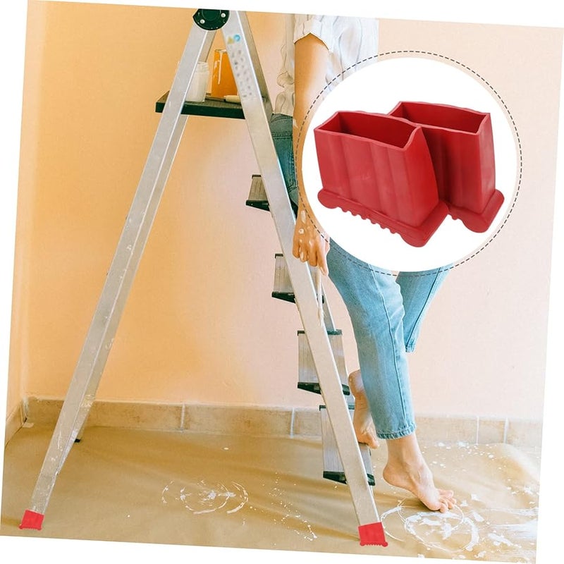 Ladder Stabilizer Feet Rubber Cover Floor Protector Elevator Boots Non Slip - Image 3